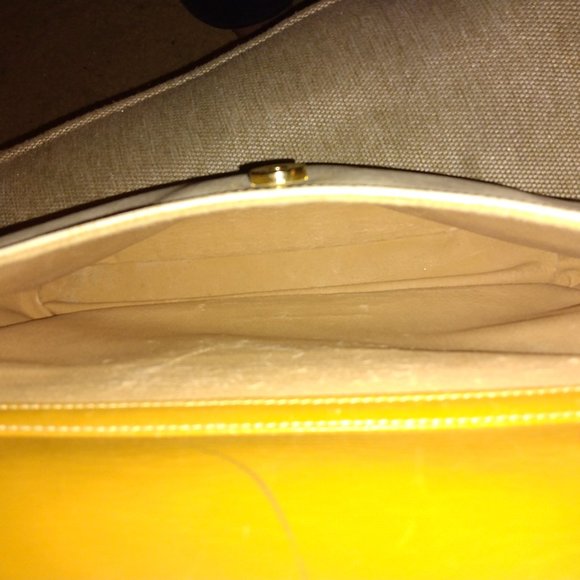 ❤️ GUCCI Micro G Logo Print Tan Canvas Leather Coated Canvas Clutch Shoulder Bag - Picture 7 of 15